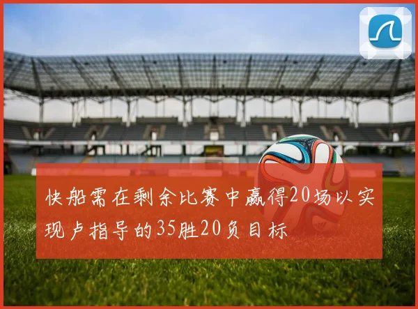 快船需在剩余比赛中赢得20场以实现卢指导的35胜20负目标